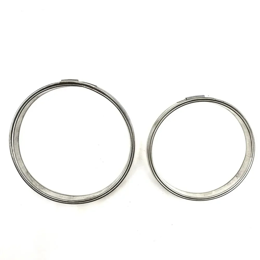 Lot of 2 Vintage Embroidery Hoops 5 6 Inch Round Metal Cork Lined Spring Tension